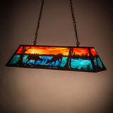 Meyda Custom 185974 Battling Bucks Rustic Dark Roast Kitchen Island Light Fixture