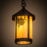 Meyda Custom 187065 Fulton Winter Pine Rustic Mini Hanging Pendant Lighting