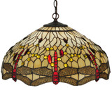 Meyda Lighting 19006 Tiffany 22 Inch Diameter Hanginghead Dragonfly Ceiling Lighting Pendant