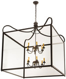 Meyda Custom 190125 Rennes Clear Glass Wrought Iron Foyer Lighting