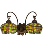 Meyda Lighting 19014 Jeweled Basket Tiffany Green/Blue Wall Sconce Lighting