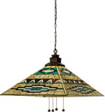 Meyda Lighting 19030 Valencia Mission Tiffany Ebna Amber Beige Pendant Lighting
