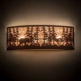 Meyda Custom 19027 Wildlife at Dusk Rustic Rust / Silver Mica Wall Lighting