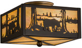 Meyda Custom 19133 Bear at Lake Timeless Bronze/Bai Ceiling Light Fixture