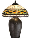 Meyda Lighting 19169 Tiffany Acorn Tiffany Bronze Table Top Lamp