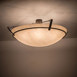 Meyda Custom 192183 Covina Gilded Tobacco Sahara Taupe Frosted Outside Flush Lighting