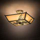Meyda Custom 193440 Mountain Pine Rustic Beige Tarnished Copper Flush Mount Lighting