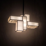 Meyda Custom 194047 Kiska Modern Pewter LED Drop Ceiling Light Fixture