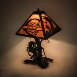 Meyda Custom 194148 Personalized Headless Horseman Rustic Tangarine Acrylic Textured Black Table Lighting