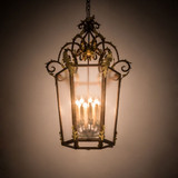 Meyda Custom 194644 Citadel Traditional Rainstone Idalight Light Tobacco / Antique Gold Foyer Lighting Fixture