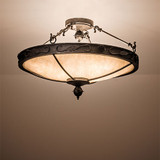 Meyda Custom 196691 Arabesque Smoke Flush Mount Ceiling Light Fixture