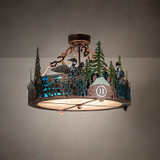 Meyda Custom 199563 Loon Country Copper Vein Flush Ceiling Light Fixture