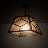 Meyda Custom 200561 Diamond Craftsman Oil Rubbed Bronze Hanging Light