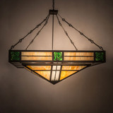 Meyda Custom 20118 Bungalow Rose Tiffany Timeless Bronze Drop Ceiling Light Fixture