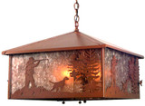 Meyda Custom 20934 Quail Hunter Rustic Rust Hanging Pendant Light