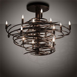 Meyda Custom 214928 Cyclone Modern Mahogany Bronze Chandelier Lighting