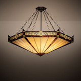 Meyda Custom 216503 Peaches Tiffany Mahogany Bronze Drop Lighting