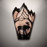 Meyda Custom 217009 Moose at Dawn Country Timeless Bronze Wall Lighting Fixture