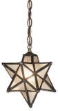 Meyda Lighting 21837 Moravian Stars Tiffany Mini Pendant Outdoor Lamp