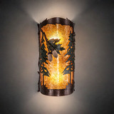 Meyda Custom 219633 Oak Leaf & Acorn Country Copper Vein Lighting Sconce