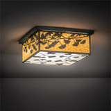 Meyda Custom 220112 Ginkgo Country Verdigris Exterior Flush Mount Light Fixture