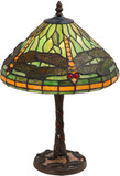 Meyda Lighting 220523 Dragonfly Tiffany Mahogany Bronze Side Table Lamp