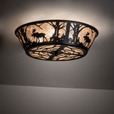 Meyda Custom 225869 Northwoods Moose at Dawn Rustic Ceiling Light