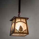 Meyda Custom 227795 Mountain Pine Vintage Copper Mini Pendant Hanging Light
