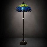 Meyda Lighting 229124 Tiffany Hanginghead Dragonfly Tiffany Mahogany Bronze Floor Light