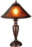 Meyda Lighting 23028 Dirk Van Erp Small 1 Light Amber Mica Table Lighting Fixture