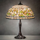 Meyda Lighting 232800 Tiffany Turning Leaf Tiffany Mahogany Bronze Table Lamp