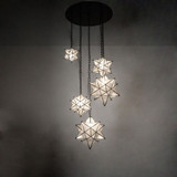 Meyda Custom 234759 Moravian Star Timeless Bronze Multi Drop Ceiling Lighting