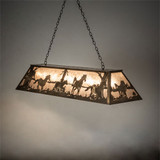 Meyda Custom 236084 Running Horses Antique Copper Kitchen Island Lighting