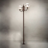Meyda Custom 238671 Bola Rust Exterior Post Mount Lighting