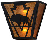 Meyda Custom 23940 Lone Buffalo Country Light Sconce