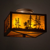 Meyda Custom 23982 Tall Pines Cafe Noir Finish 7" Tall Overhead Lighting