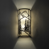 Meyda Custom 243640 Tall Pines Rustic Mahogany Bronze Light Sconce