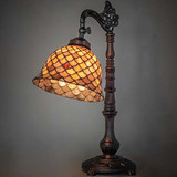 Meyda Lighting 244784 Tiffany Fishscale Tiffany Mahogany Bronze Task Lamp