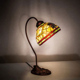 Meyda Custom 247825 Pinecone Tiffany Mahogany Bronze Desk Lamp