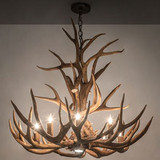 Meyda Custom 247856 Antlers Rustic Halogen Chandelier Light