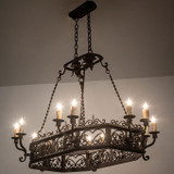 Meyda Custom 250747 Conques Traditional Oil Rubbed Bronze Island Light Fixture