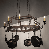 Meyda Custom 251993 Neo Traditional Rust and Copper Pot Rack