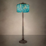 Meyda Lighting 252160 Tiffany Wisteria Tiffany Antique / Mahogany Bronze Floor Lamp Light