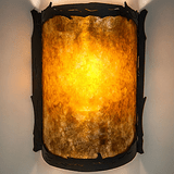 Meyda Custom 252639 Leaf's Edge Wrought Iron Wall Sconce Light