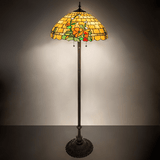 Meyda Lighting 253416 Duffner & Kimberly Hollyhock Tiffany Mahogany Bronze Floor Lighting