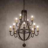 Meyda Custom 253553 Barrel Stave Contemporary Wrought Iron Lighting Chandelier