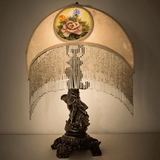 Meyda Lighting 254237 Reverse Painted Traditional Antique and Mahogany Bronze Table Lamp Lighting