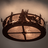Meyda Custom 254762 Deer at Dusk Country Rust LED Ceiling Lighting Fixture
