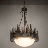 Meyda Custom 256060 Tall Pines Rustic Antique Copper Hanging Pendant Lighting