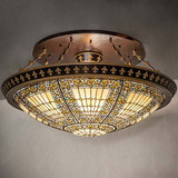 Meyda Custom 259026 Fleur-de-lis Tiffany Ceiling Light Fixture